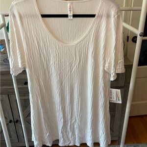 LuLaRoe White Short Sleeve Top